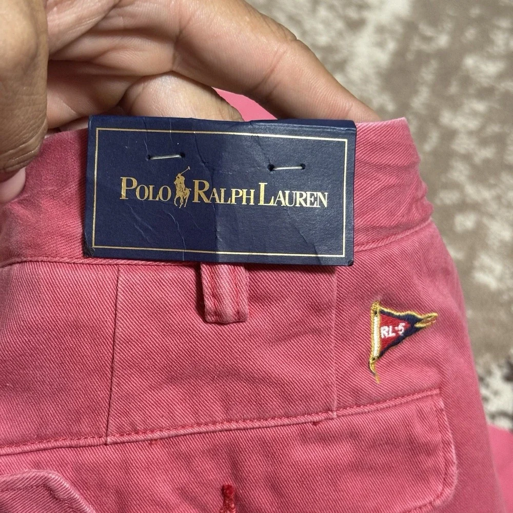 Polo Ralph Lauren Classic Fit Chino Pants Mens‎ 48x28 Coral Pink Big RL 5 NWT